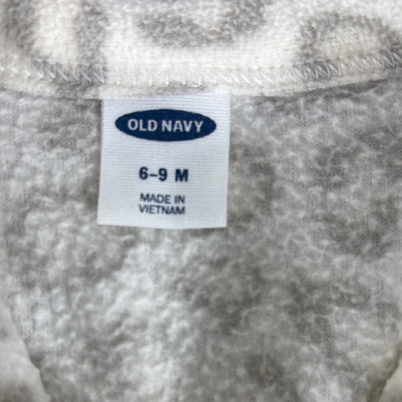 Cozy Fleece Pink and Gray Animal Print Footies 6-9 months - Picture 3 of 5